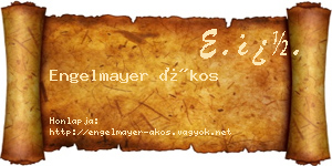 Engelmayer Ákos névjegykártya