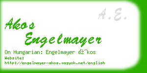 akos engelmayer business card
